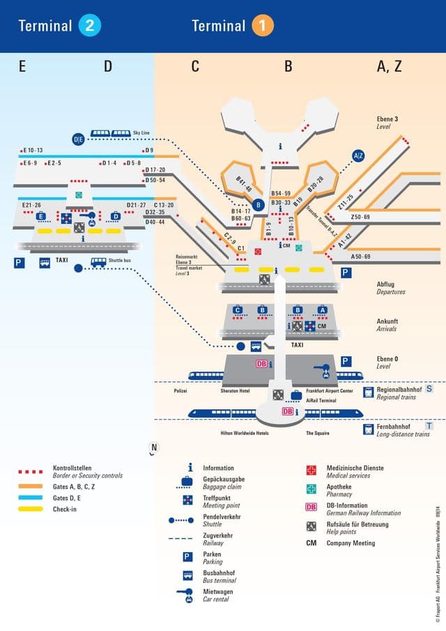 Frankfurt airport terminal map