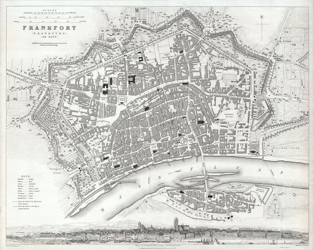 Frankfurt historical map
