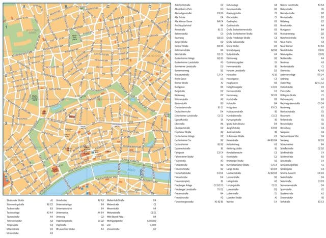 Frankfurt streets map