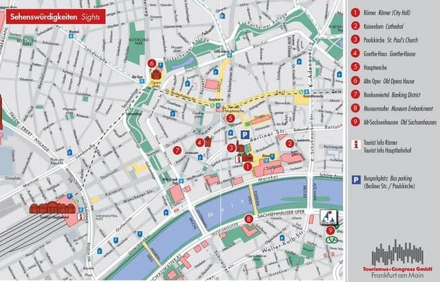 Frankfurt walking tours map